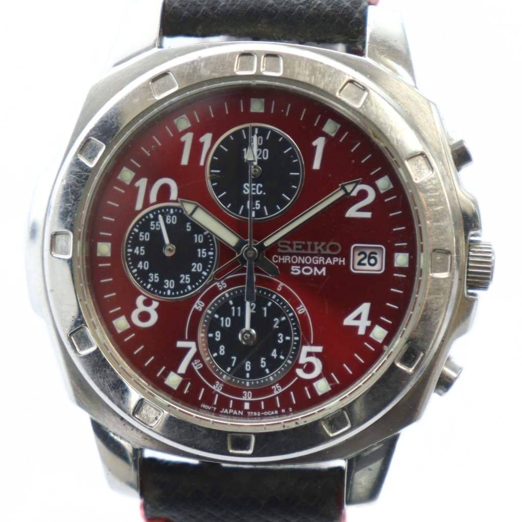 楽天市場】電池交換済 SEIKO セイコー クロノグラフ 7T92-0CA0