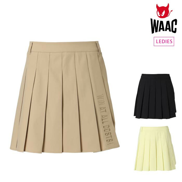 WAAC プリーツミニスカート グリーン ゴルフウェア ワック レディース