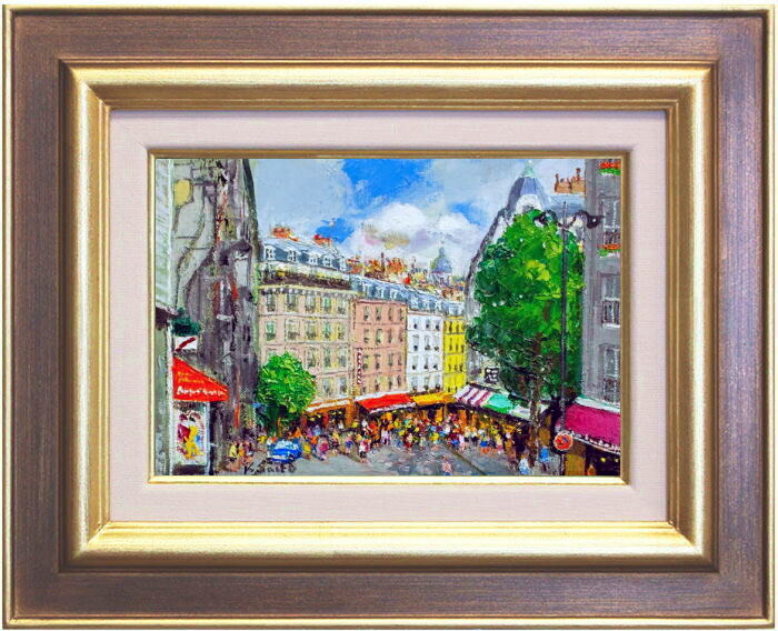 楽天市場】斉藤 要 「 パリの街角 」 油絵 油彩画 WF3 : 内田画廊