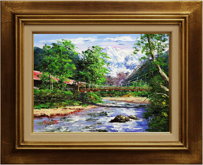 楽天市場】工藤和男『赤い魚と漁師』(2人)油絵・油彩画 F0(0号