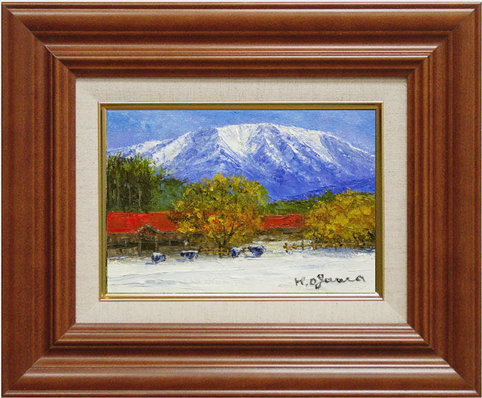 楽天市場】北川照生『安曇野の山郷』油絵・油彩画 SМ(サムホール