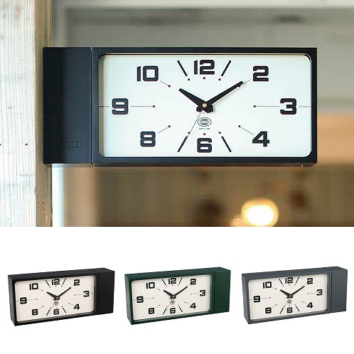 楽天市場】【特典付】 ダルトン ダブルフェイス クロック レクタングル