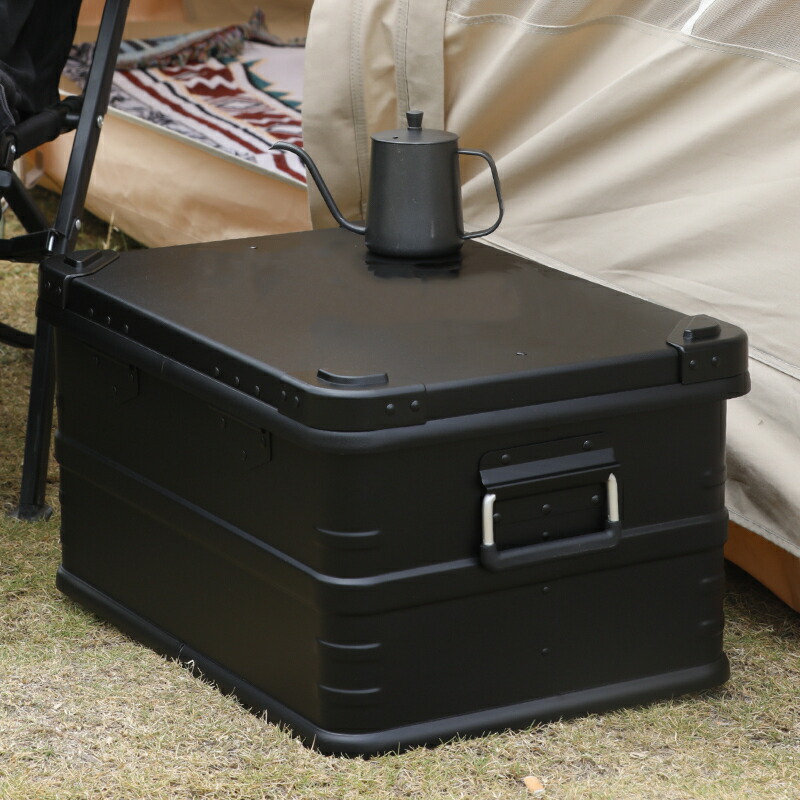 楽天市場】☆マットブラック☆スタッキング アルミ コンテナボックス