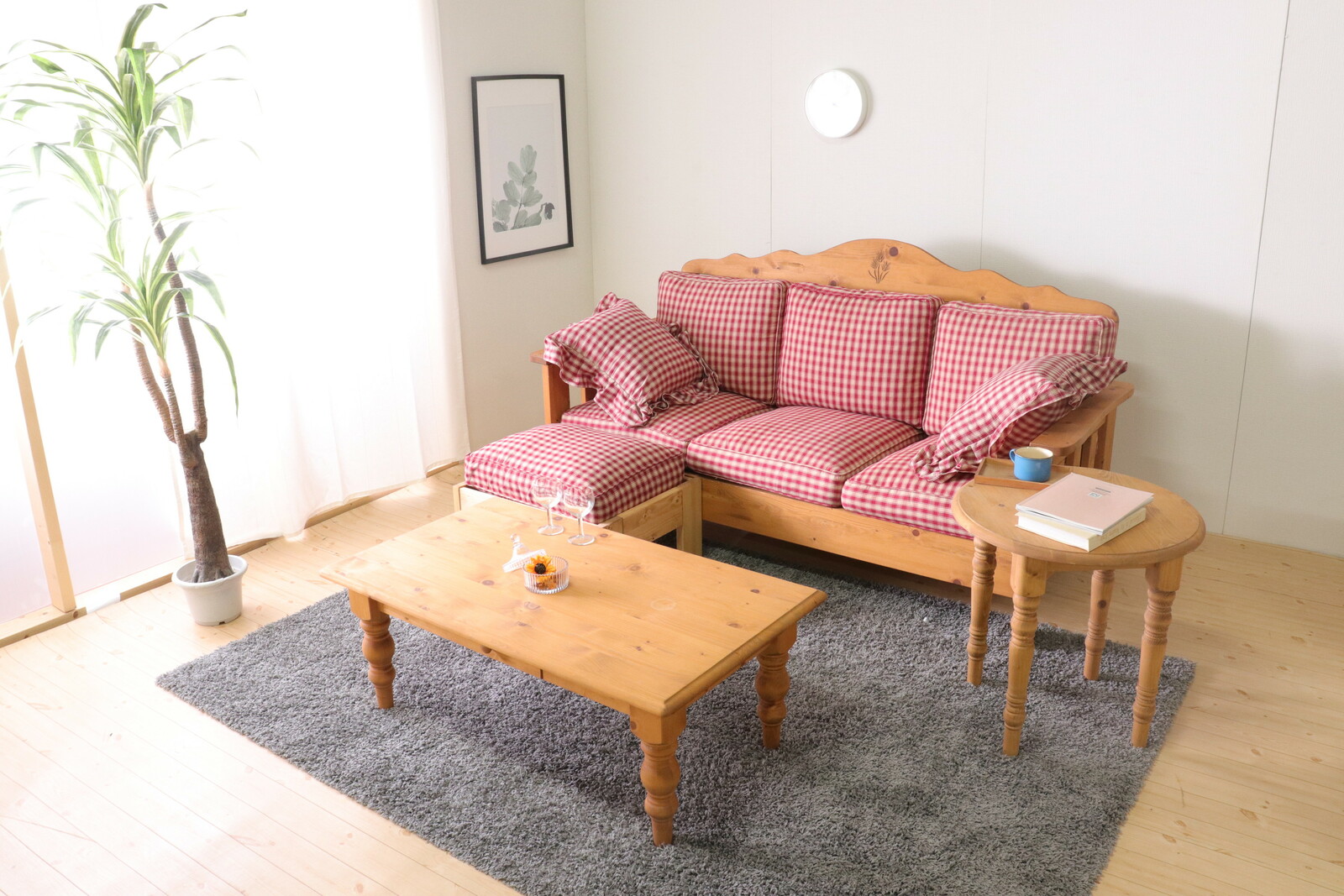 楽天市場】カントリー リビングテーブル ナチュラルカントリーの木製