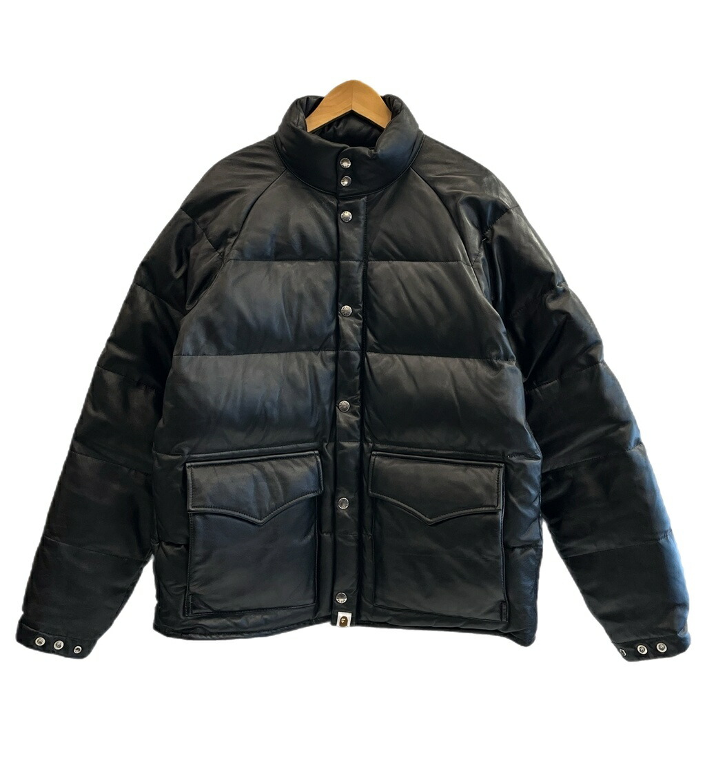 楽天市場】A BATHING APE(エイプ)LEATHER CLASSIC DOWN JACKETレザー
