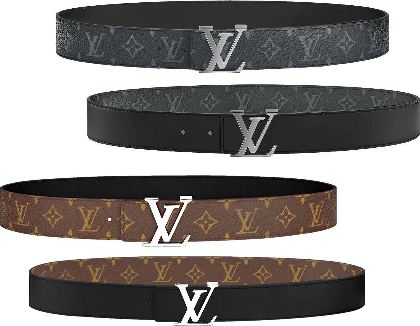楽天市場】LOUIS VUITTON ルイヴィトン ベルト LV イニシャル 40MM