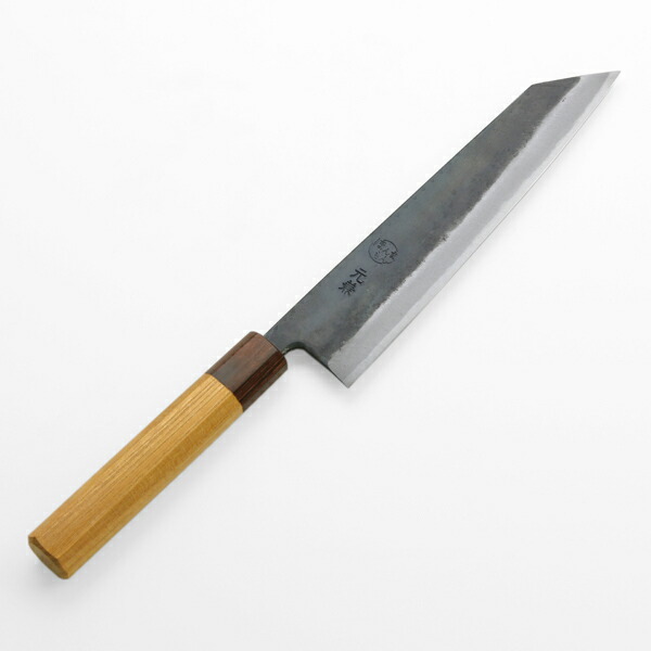 楽天市場】和牛刀 両刃 210mm 銀三ステンレス 割込み 梨地仕上げ 八角