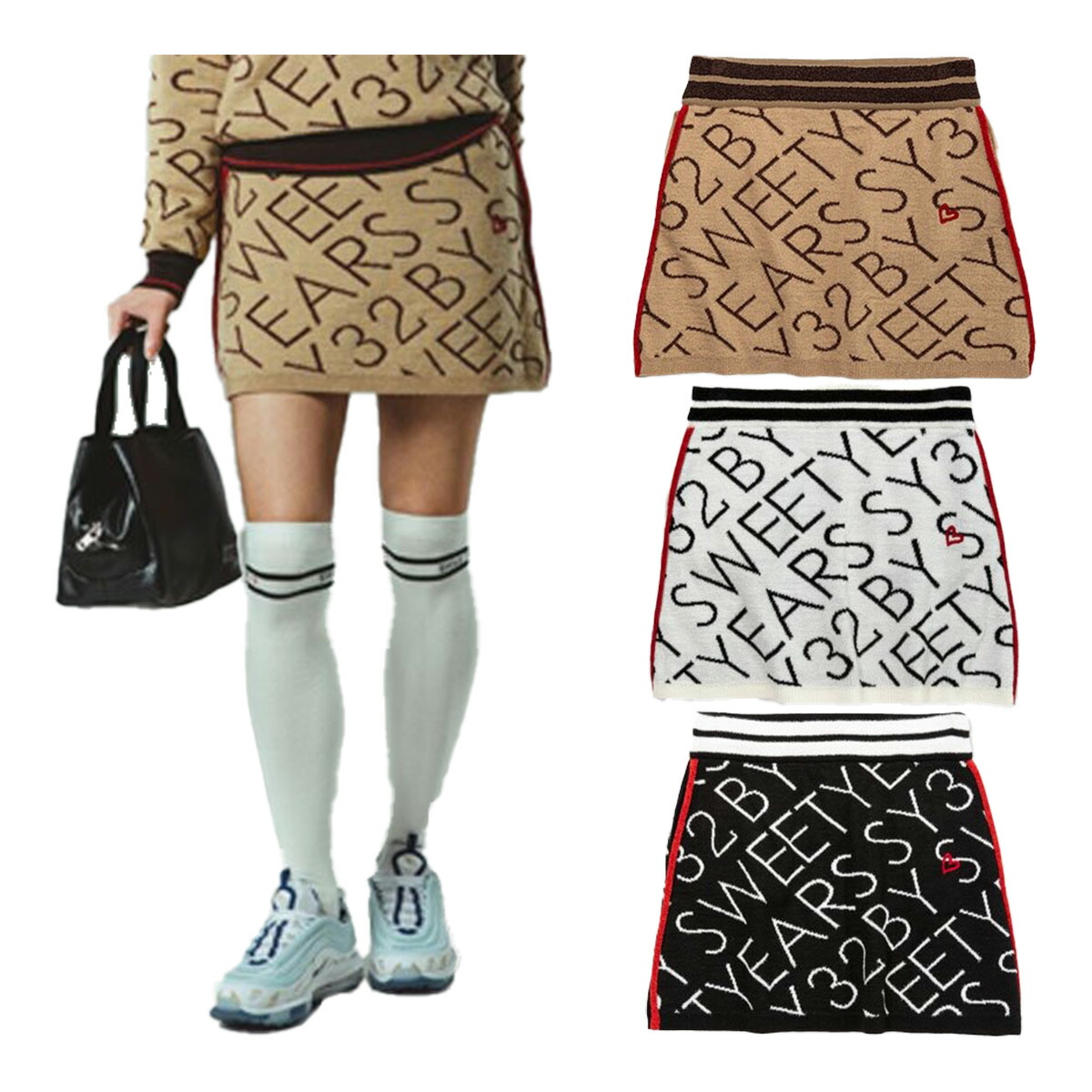 楽天市場】レディース SY32 by SWEET YEARS スカート SYロゴニット