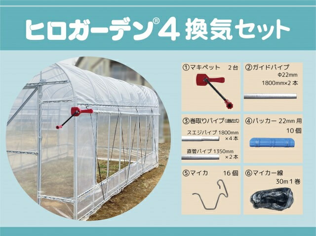 楽天市場】東都興業 プロ仕様ハウス ヒロガーデン3用 換気セット