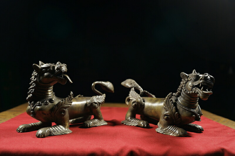楽天市場】獅子の置物 玉獅子11号 高岡銅器の獅子 送料無料 : 美術工芸