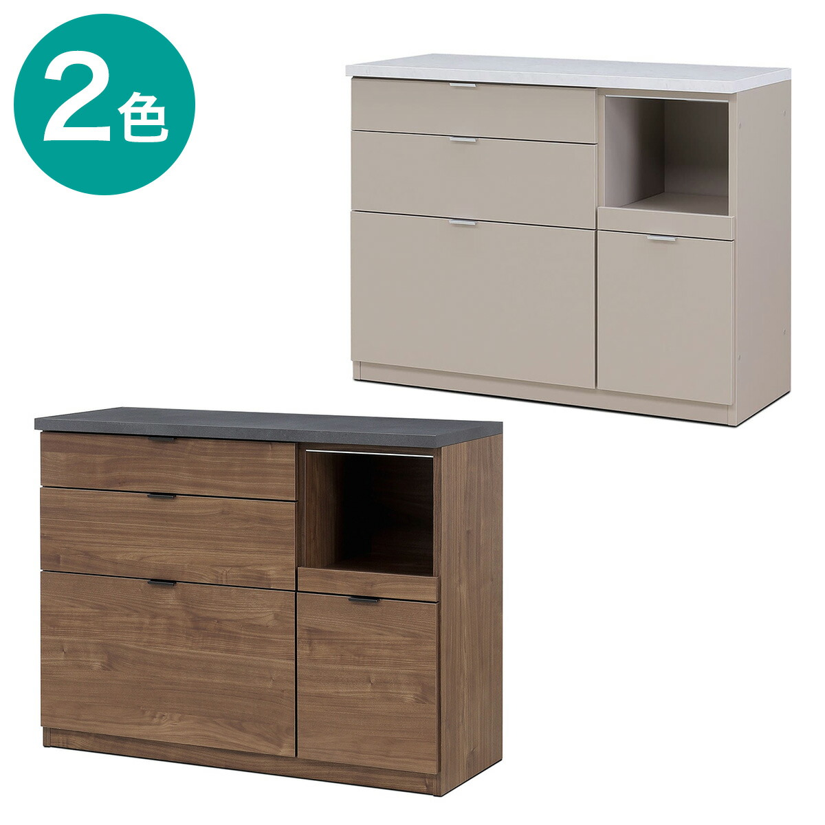 楽天市場】キッチンカウンター (セラミック天板リガーレ120CT WH