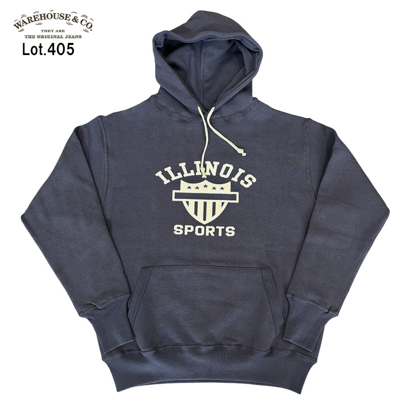 楽天市場】WAREHOUSE Lot.450 ILLINOISプリント2本針フードスウェット