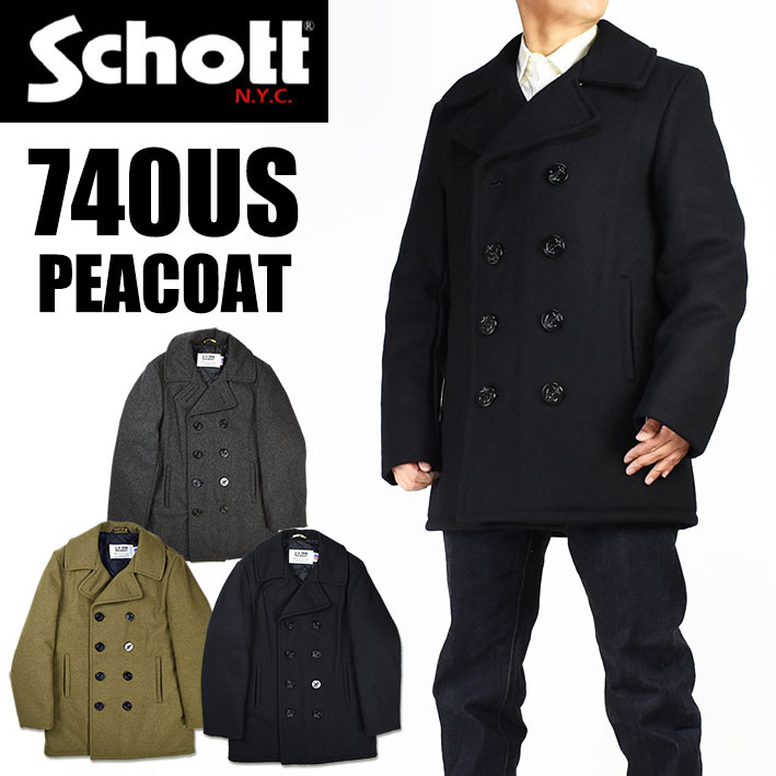 楽天市場】Schott ショット Pコート ピーコート ウール メルトン
