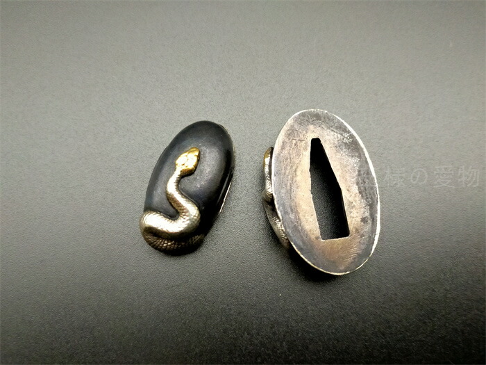 楽天市場】銅製刀装具 短刀拵 柄鞘一式 竹蛇の図 絵金銀 金工品 細工