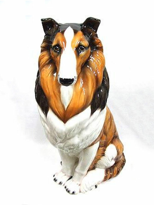 楽天市場】コリー 置物 オブジェ 112 【送料無料】 イタリア 陶器 動物