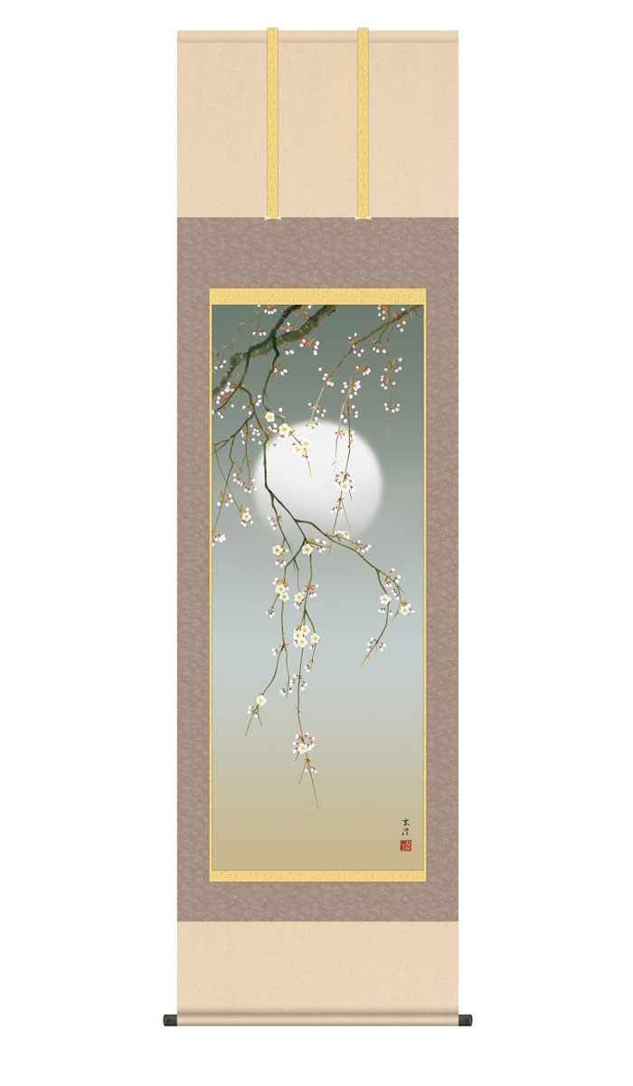 楽天市場】掛け軸 掛軸 秋草に鶉 あきくさにうずら 幅54.5×高さ約190cm