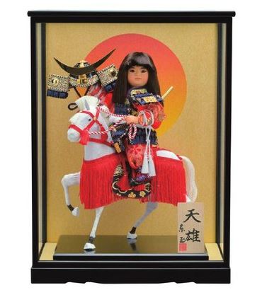 楽天市場】送料無料 東玉作 五月人形 6号ガラスケース入り武者飾り