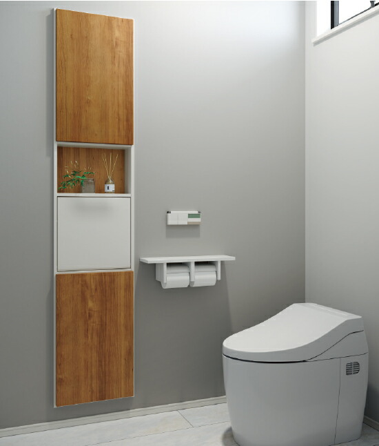 楽天市場】【代引・後払い不可】トイレ収納 キャビネット TSF-204U