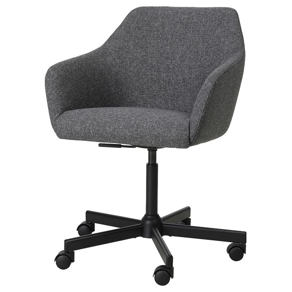 IKEA JANOLOF ヤンオロフ回転パーソナルチェア、ダークグレー×4脚 IKEA
