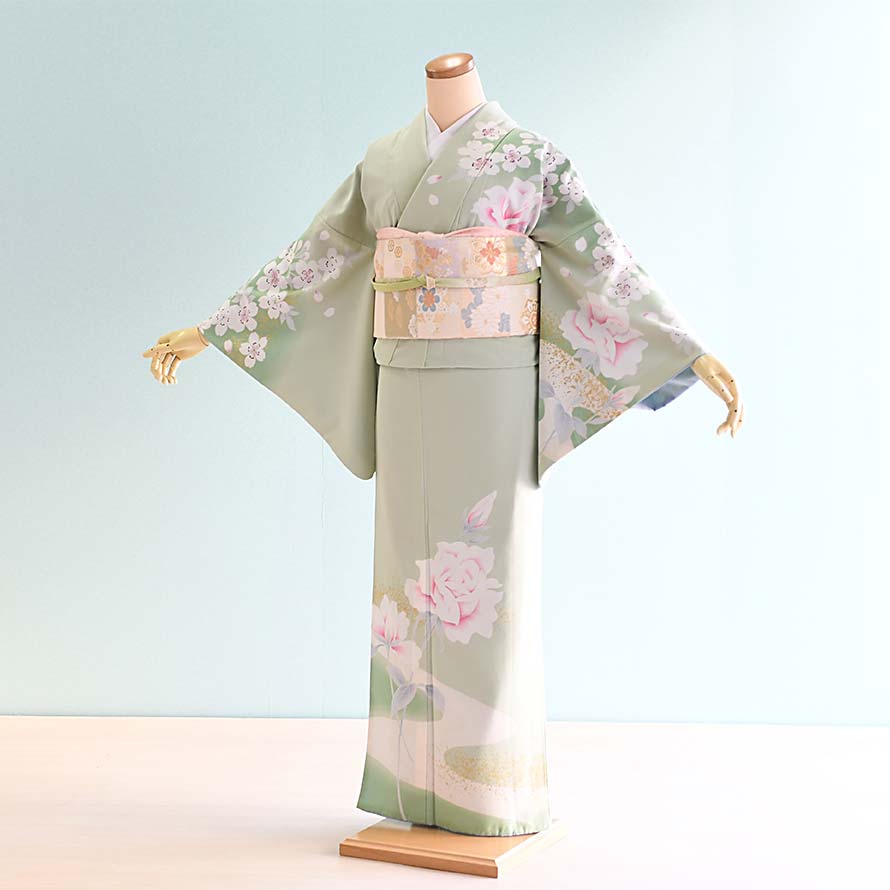 楽天市場】【レンタル】訪問着 レンタル フルセット 【HM0024】【水色