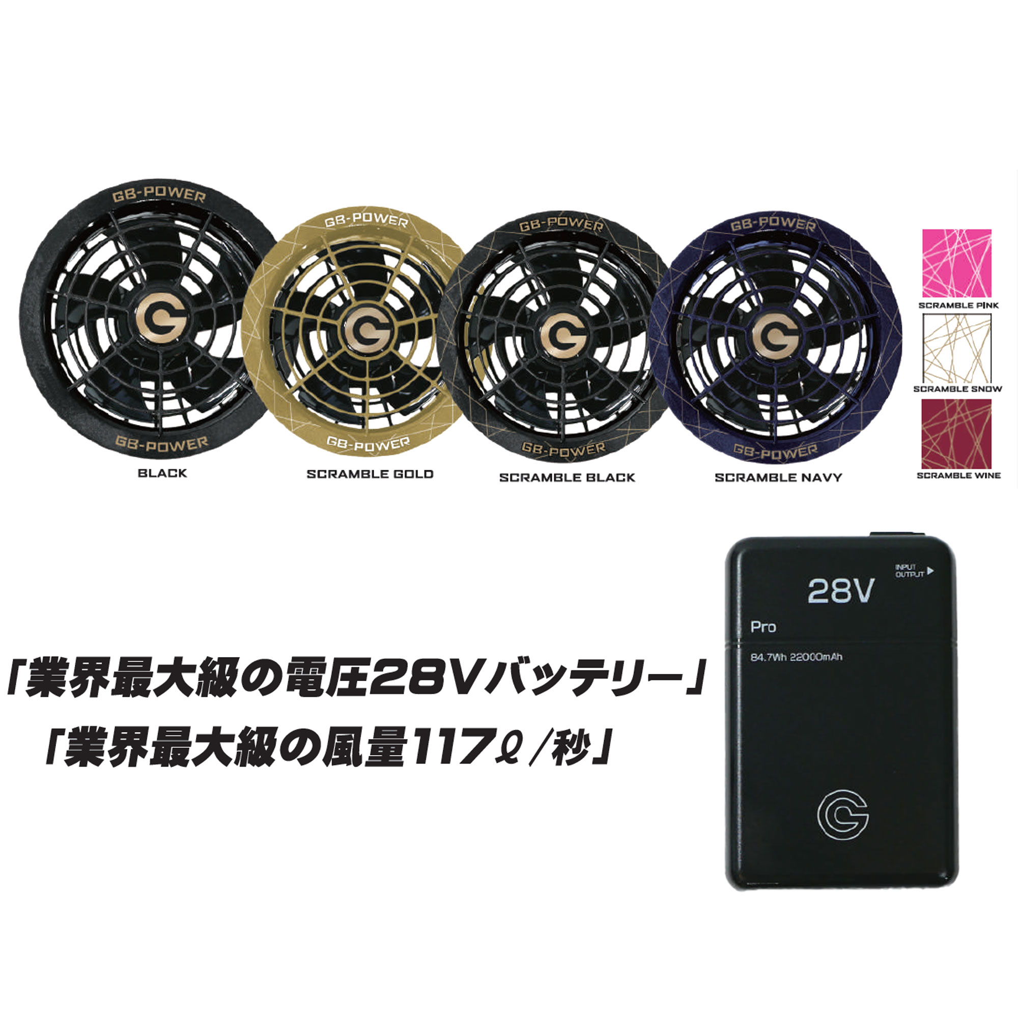 楽天市場】長信ジャパン 空調ウェア用 28V専用 ファン＆バッテリー