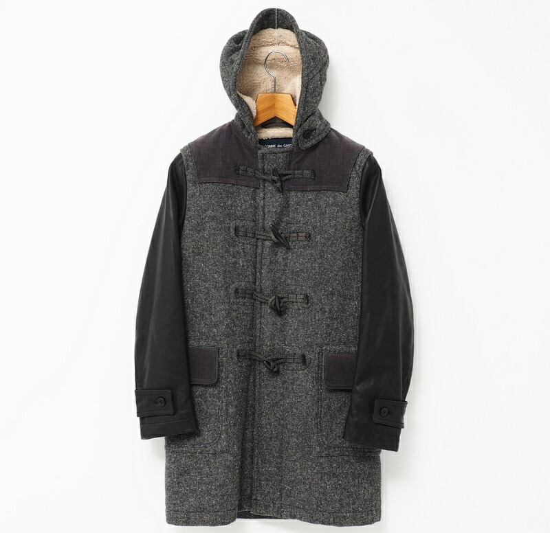 コムデギャルソンオム 縮絨 ダッフルコート ネイビー XS 楽天市場