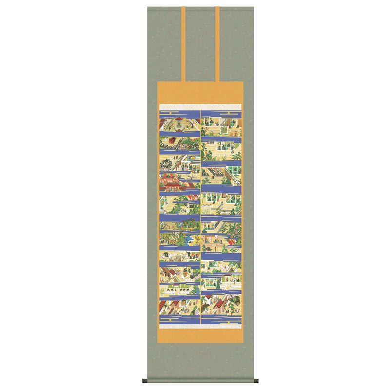 楽天市場】掛け軸【親鸞聖人御絵伝/E4-001】丈190cm×幅54.5cm(尺五