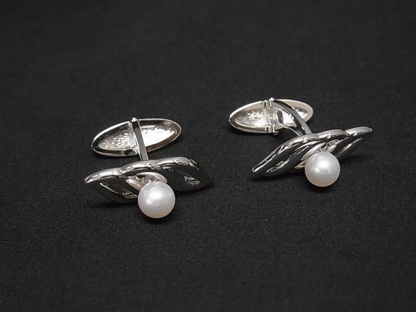 楽天市場】ミキモト パール 真珠 カフス シルバー メンズ 【中古