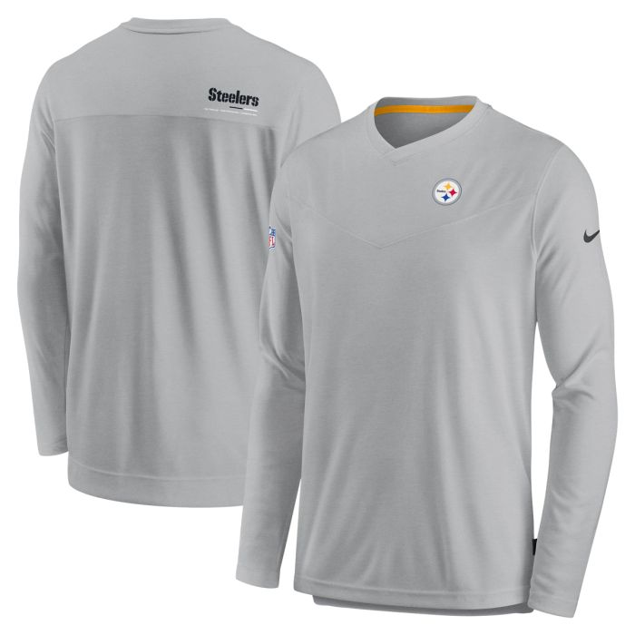Pittsburgh Steelers Men's Nike Dri-FIT UV Coach Long Sleeve Grey T