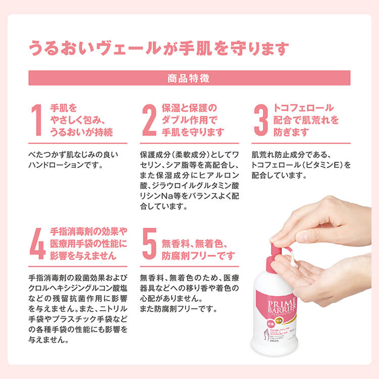 サラヤ｜ハンドケアローション プライムバリアヴェール 無香料 300mL