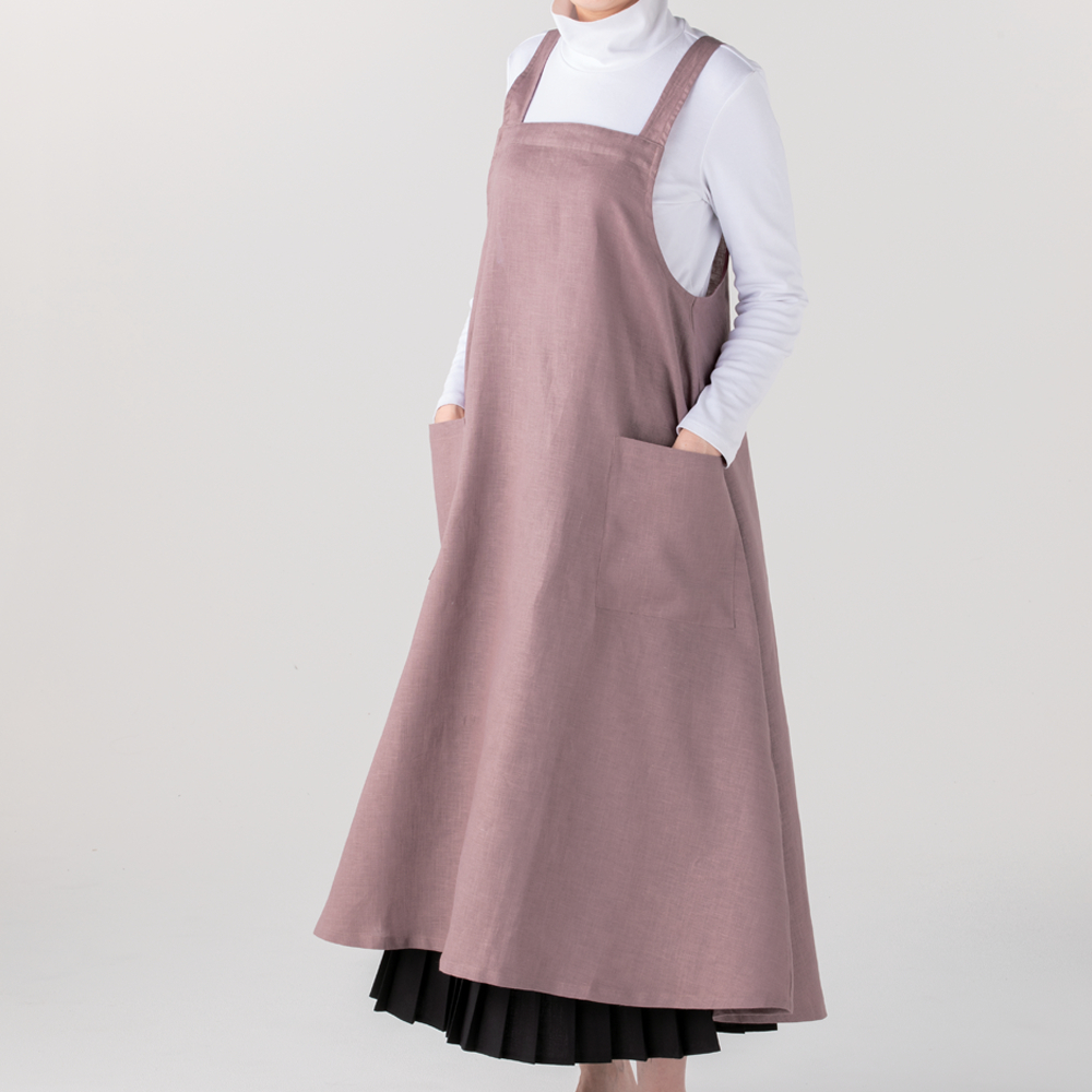 ワンピースエプロン｜LINEN&BASIC （リネンアンドベーシック）｜家庭画