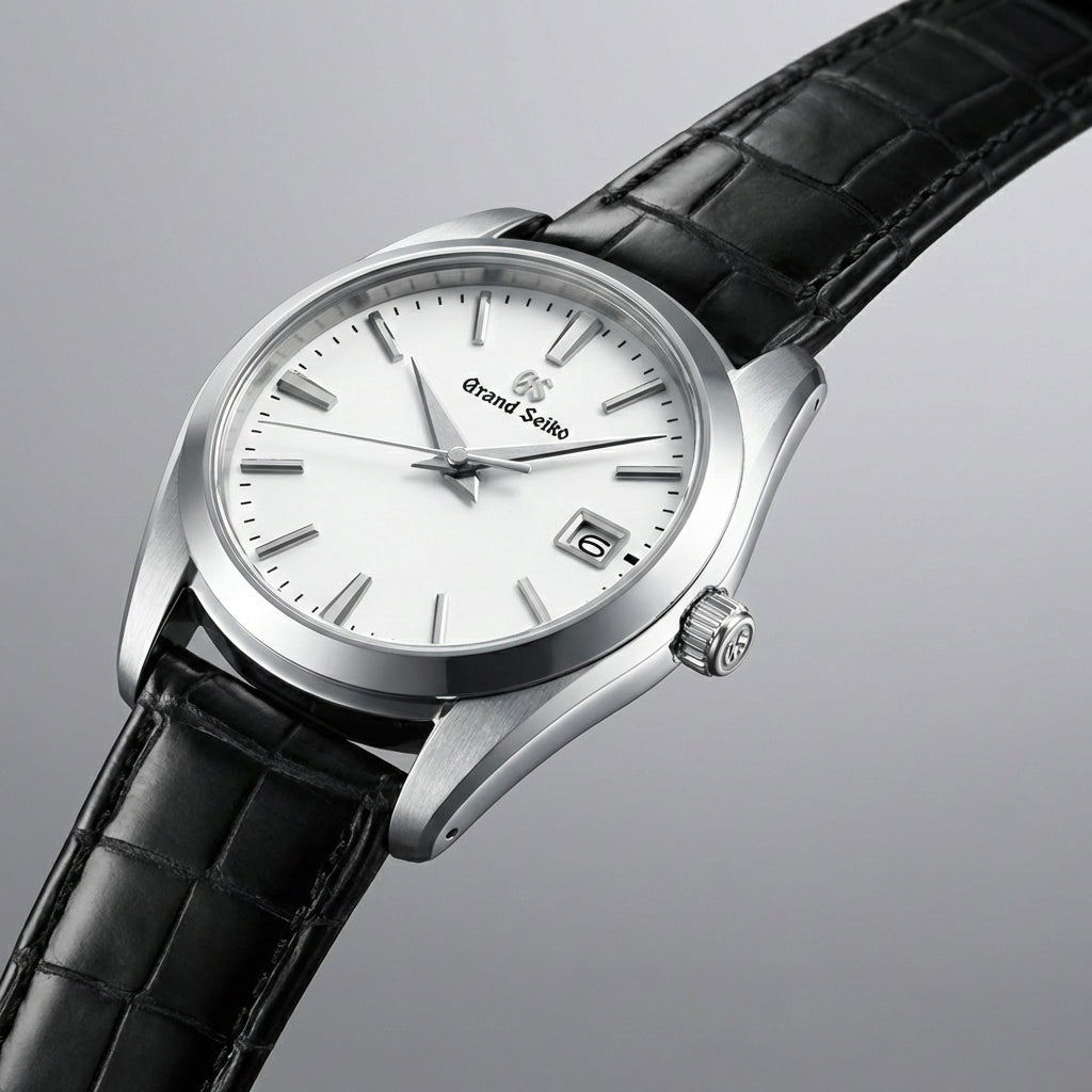 グランドセイコー クオーツ 9F メンズ SBGX295 ホワイト 革ベルト