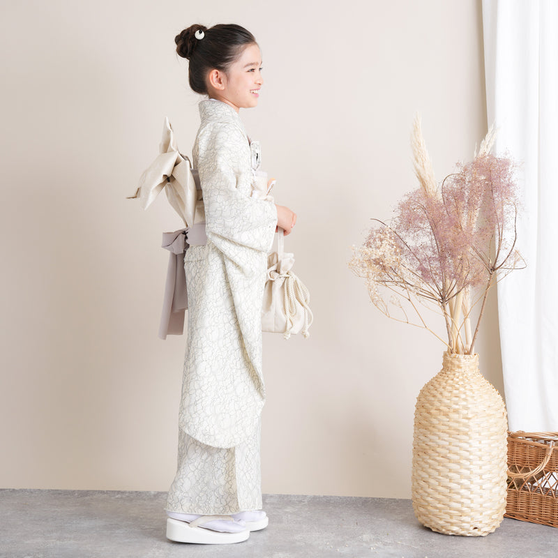 レンタル】七五三 7歳 着物 女の子 utatane レース 作り帯 子供 kids