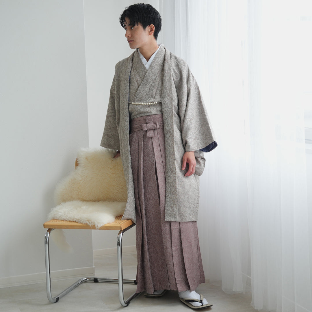 メンズ utatane 羽織袴5点セット（着物 / 羽織 / 袴 / 角帯 / 羽織紐