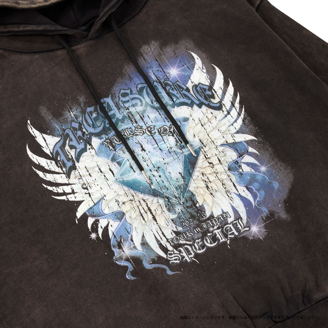 TREASURE PULSE ON ジップアップ フーディー（GRAY） M ジップアップ
