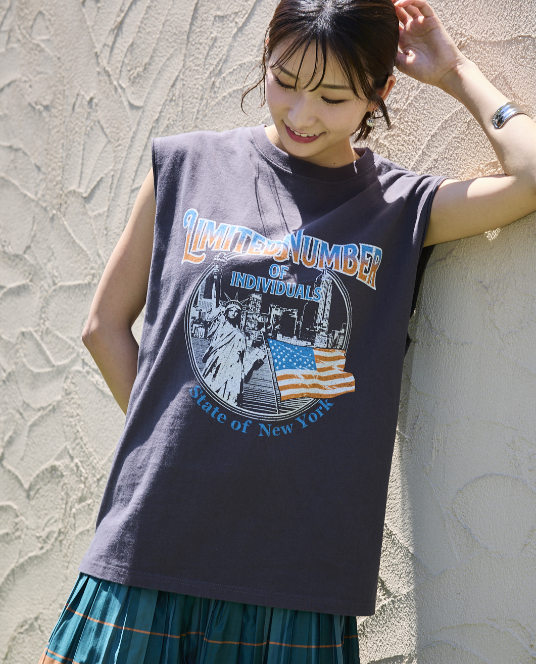ノースリーブバンドTシャツ - YEVS