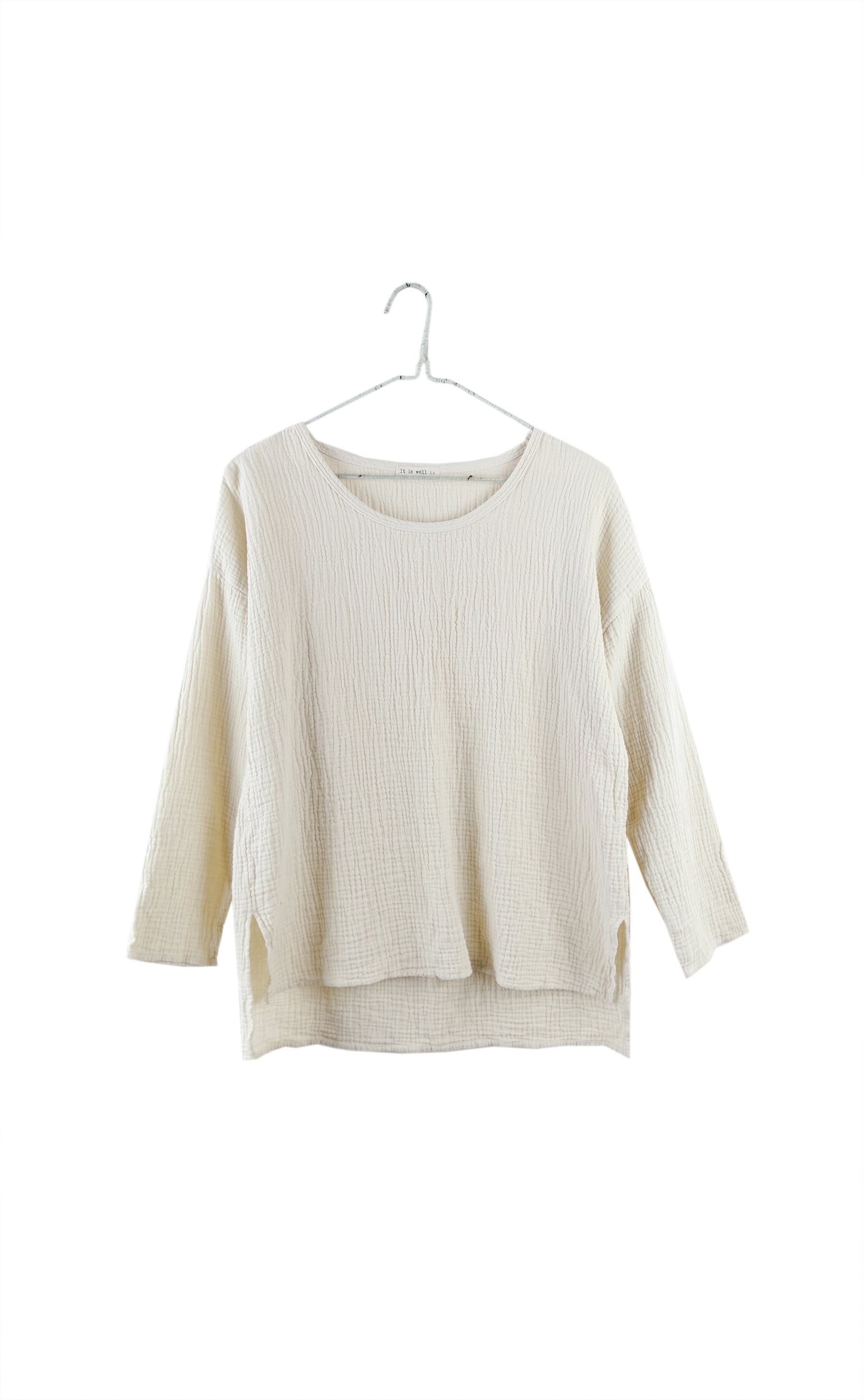 Organic Long Sleeve Gauze Top– It is well L.A.