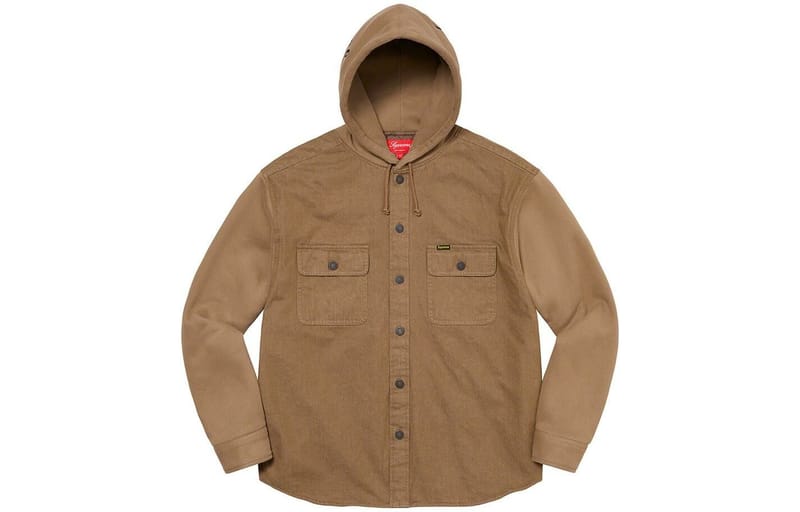 代購】Supreme Fleece Hooded Denim Shirt