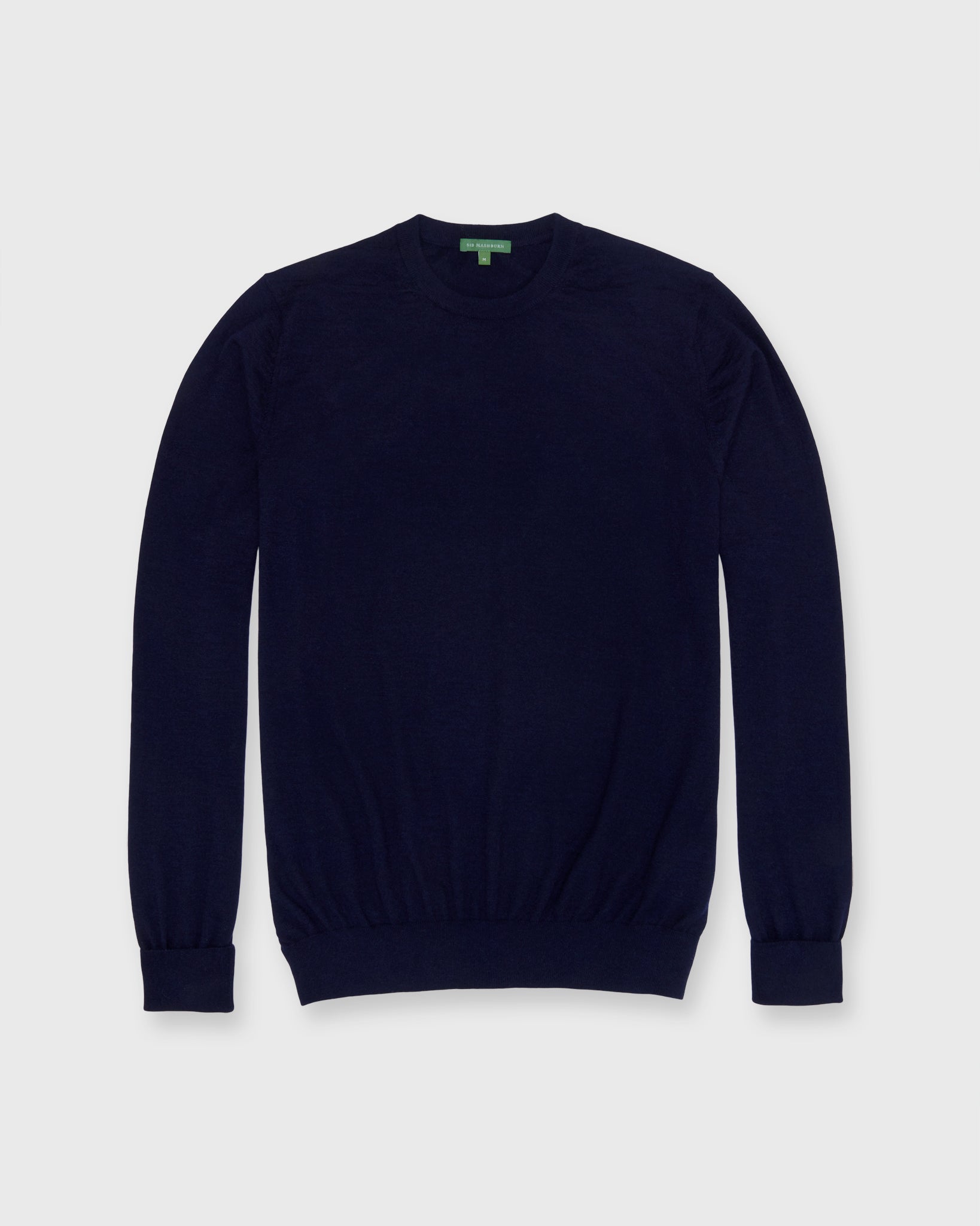 Fine-Gauge Crewneck Sweater in Navy Cashmere | Shop Sid Mashburn