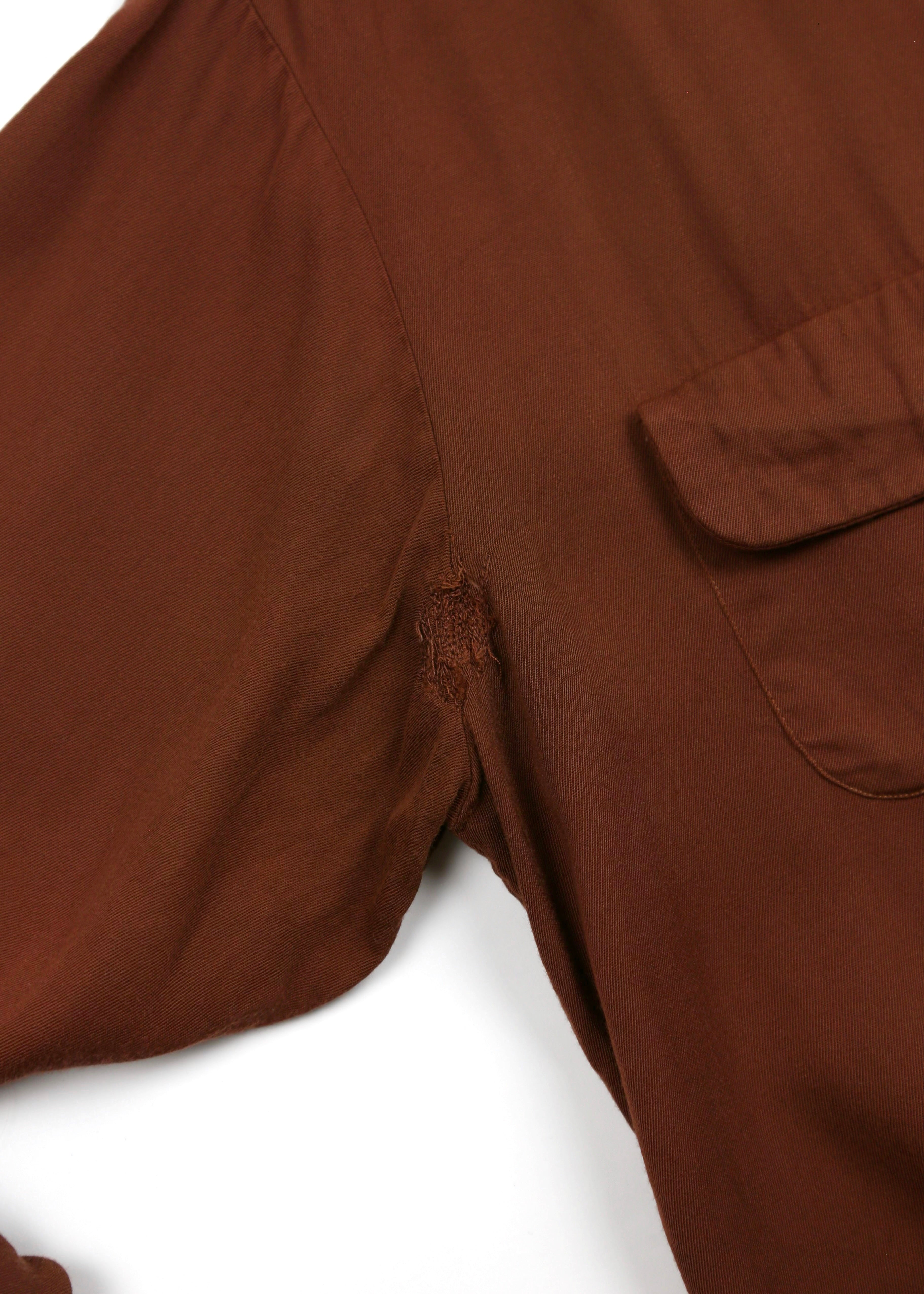 50's Brown Pilgrim Gabardine Loop Collar Shirt – Swimmers