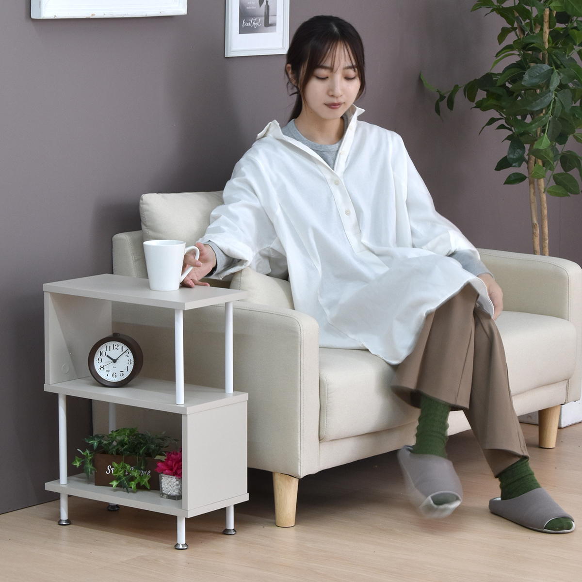 Noko ジグザグサイドテーブル S字 コンパクトサイズ NKST0267を激安で