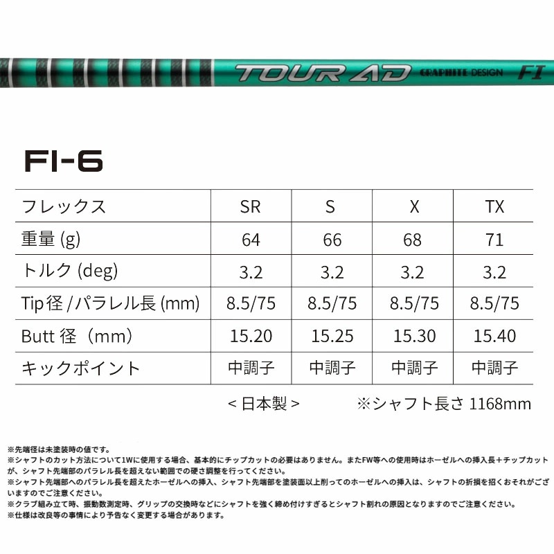 GRAPHITE DESIGN（グラファイトデザイン） TOUR AD FI-6 ドライバー用