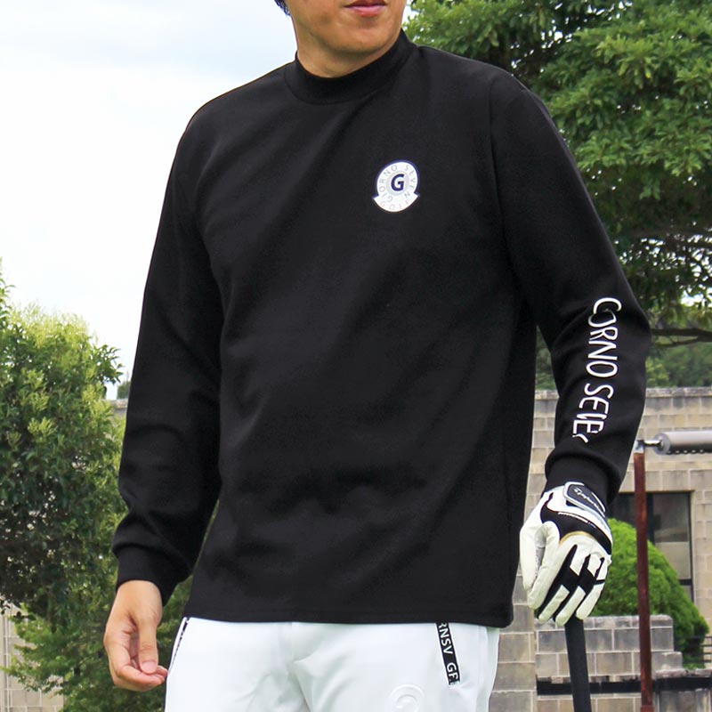 ゴルフ モックネックシャツ ハイネックTシャツ メンズ ゴルフウェア