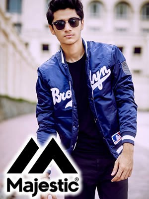 MAJESTIC（マジェスティック） コーチジャケット サテン スタジャン