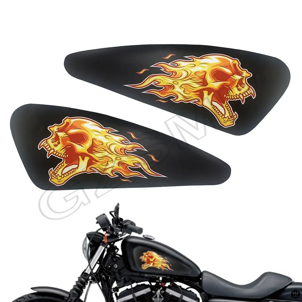 ハーレースポーツスター 1200 48 72 バイク燃料タンクデカールスカル