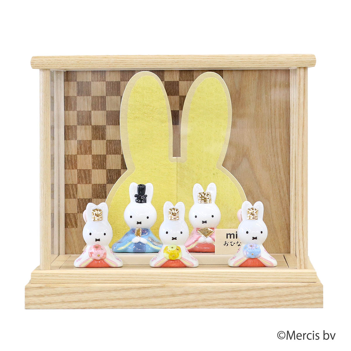 雛人形 ケース飾り miffy ミッフィー 磁器 ひな人形 うさこ 親王 官女