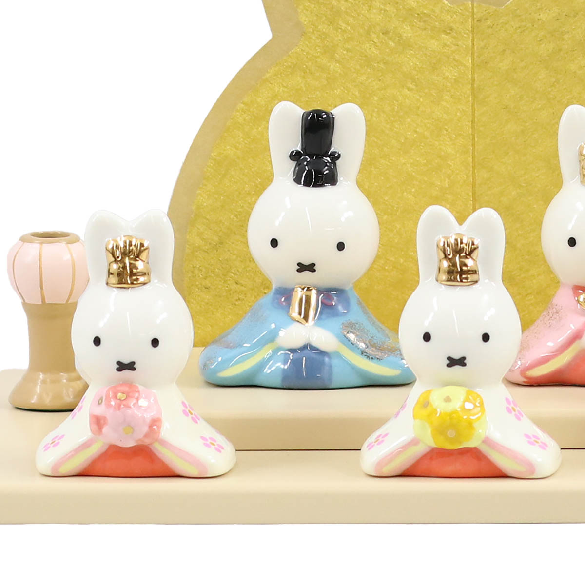 雛人形 二段飾り miffy ミッフィー 磁器 ひな人形 うさこ 親王 官女 五