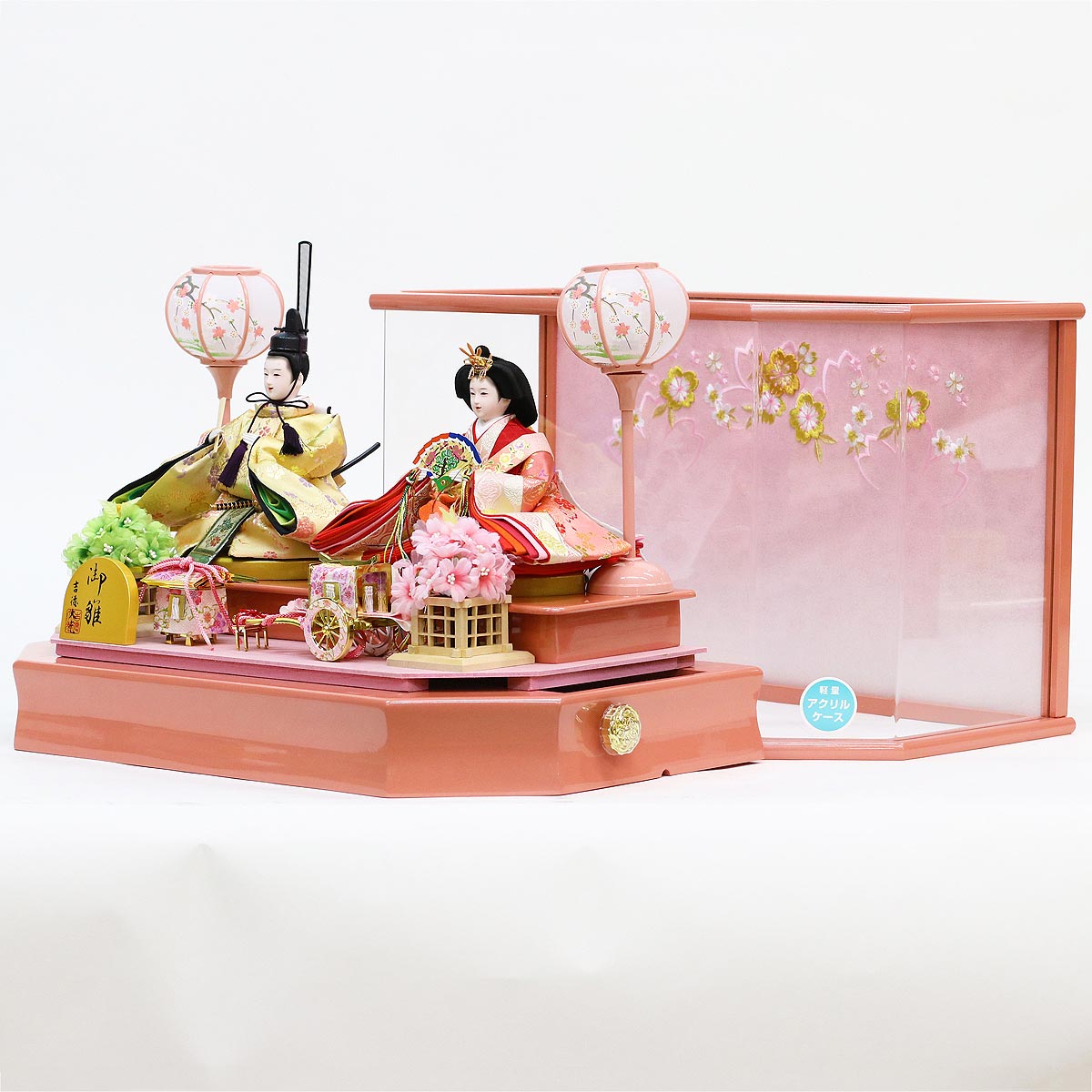 雛人形 ケース飾り ケース入り 小三五親王飾り 御雛 アクリルケース
