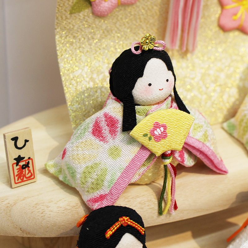 リュウコドウ ちりめん 雛人形 ひな人形 龍虎堂 ぽてりひな5人 麻の葉