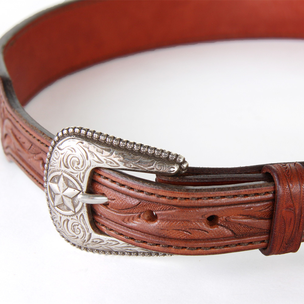 Alfonso of Hollywood Leather 幅3.8cm レザーベルト メンズ 牛革 本革